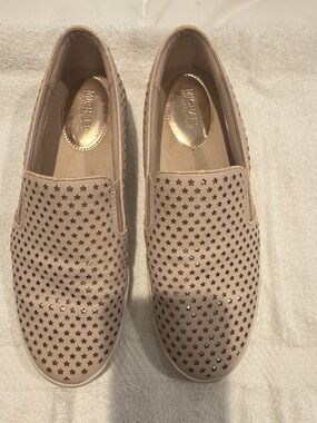 Michael Kors Women's Blush Star-Perforated Slip-On Loafers